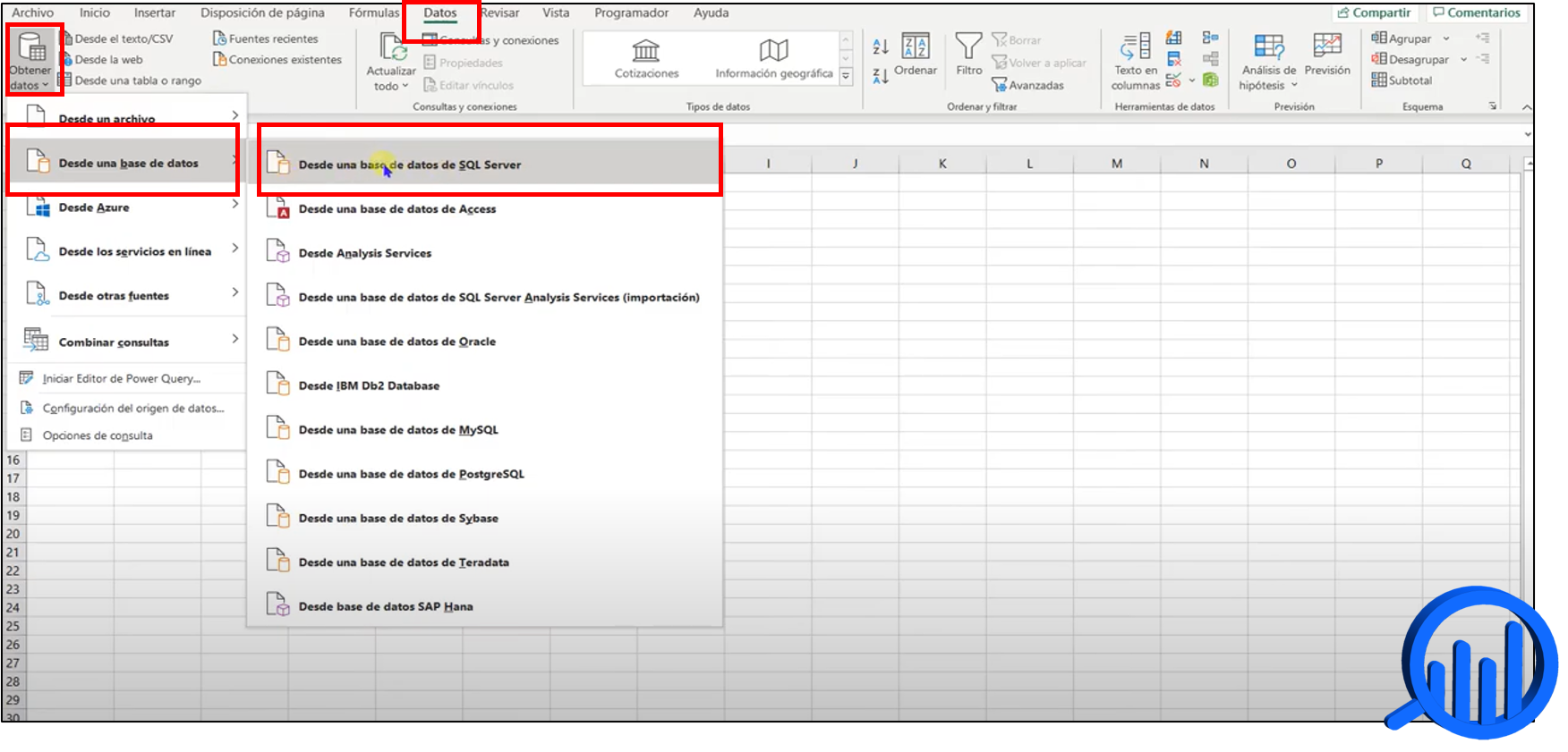 Conexión de Excel a SQL – Big Profit Data